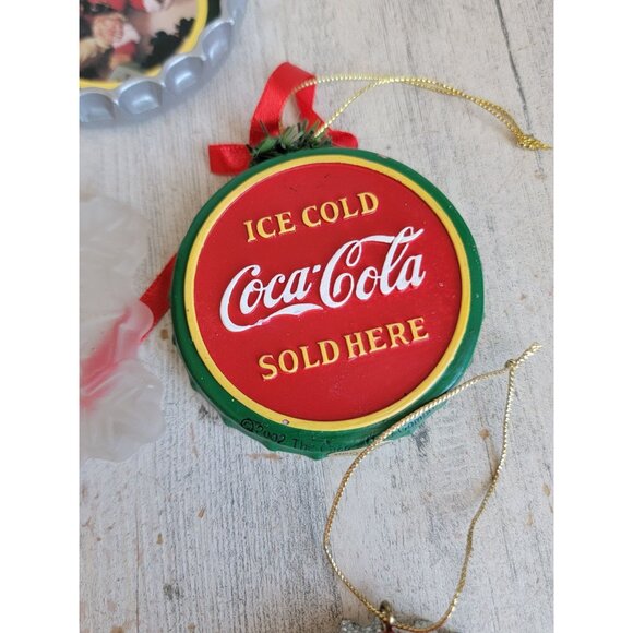 Vintage Coca-Cola bottle cap The dazzle variety ornament Xmas Coke set - Picture 4 of 8